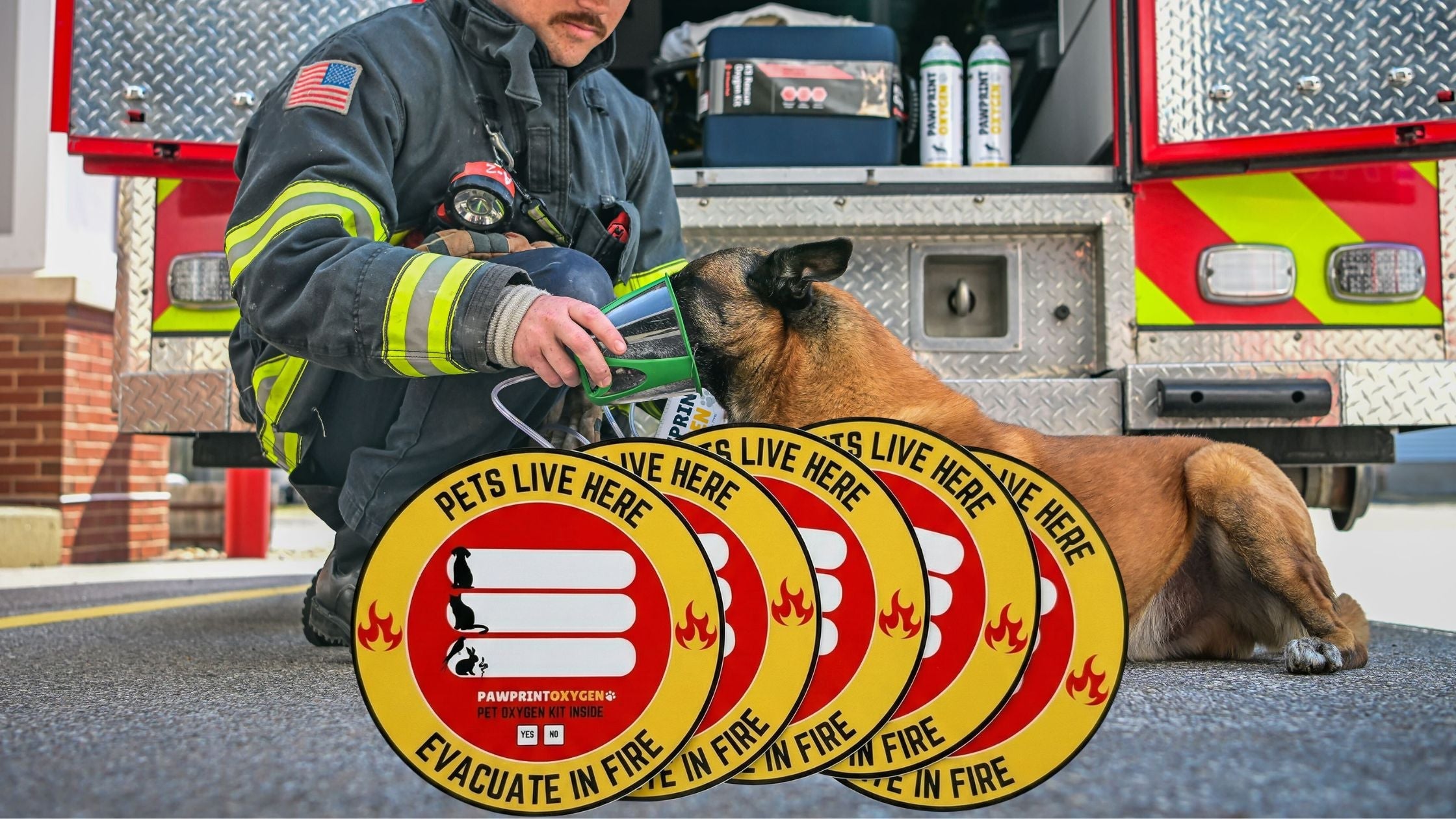 pet fire evacuation house stickers for home