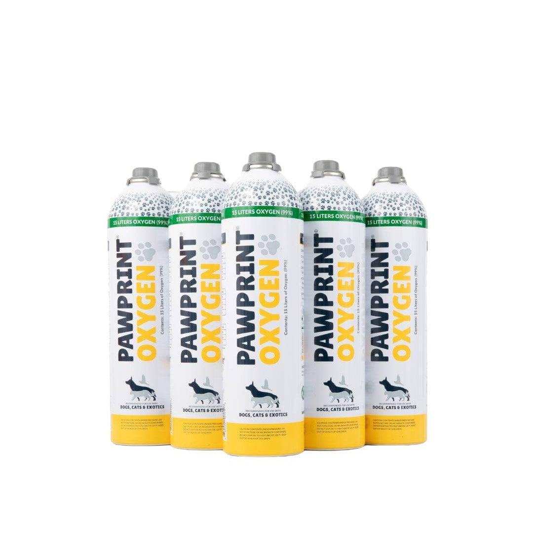 9 Pack of Pet Oxygen Canister - 15 Liter each