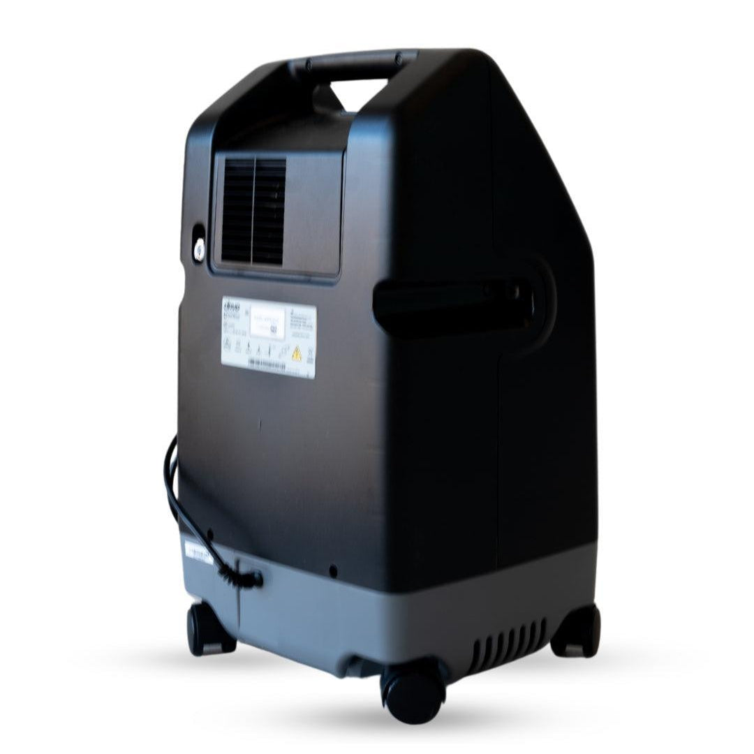 back of black oxygen concentrator
