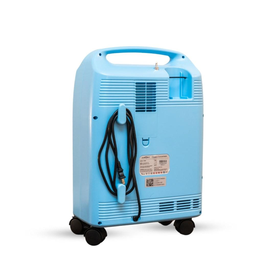 back view of PureVent 5L pet oxygen concentrator medical grade