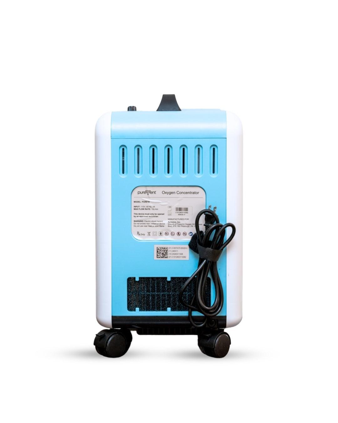 back view of 10L Pet Oxygen Concentrator