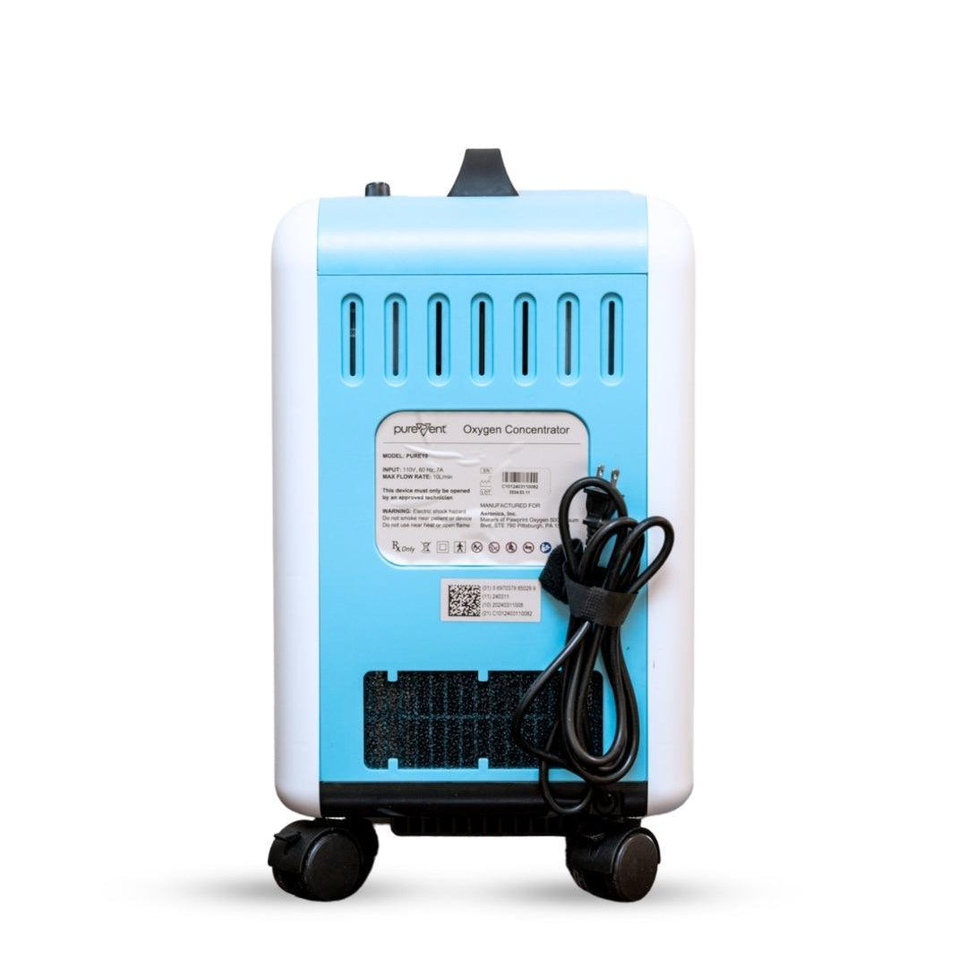 back view of 10L Pet Oxygen Concentrator