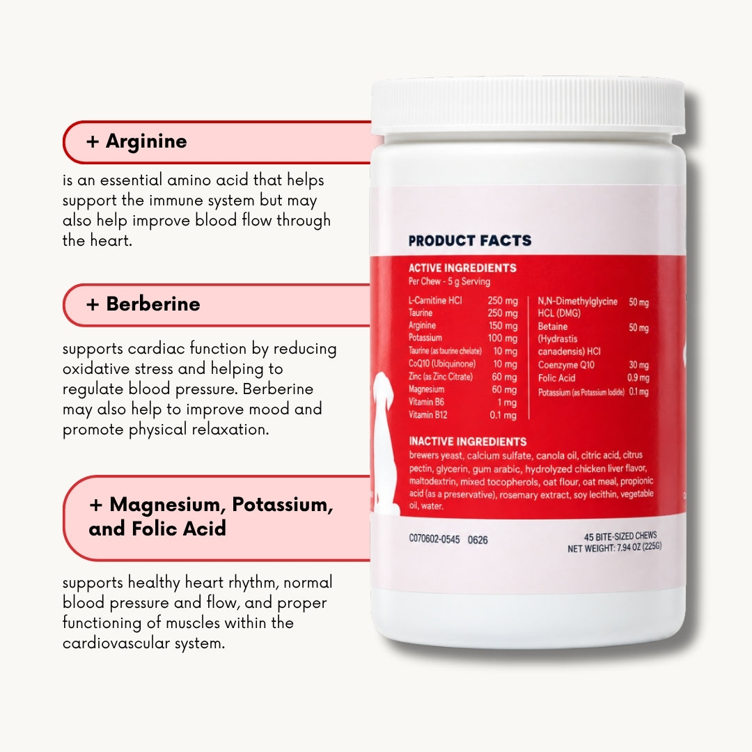 Heart Health Soft Chews, For Dogs — Supports Healthy Heart Function