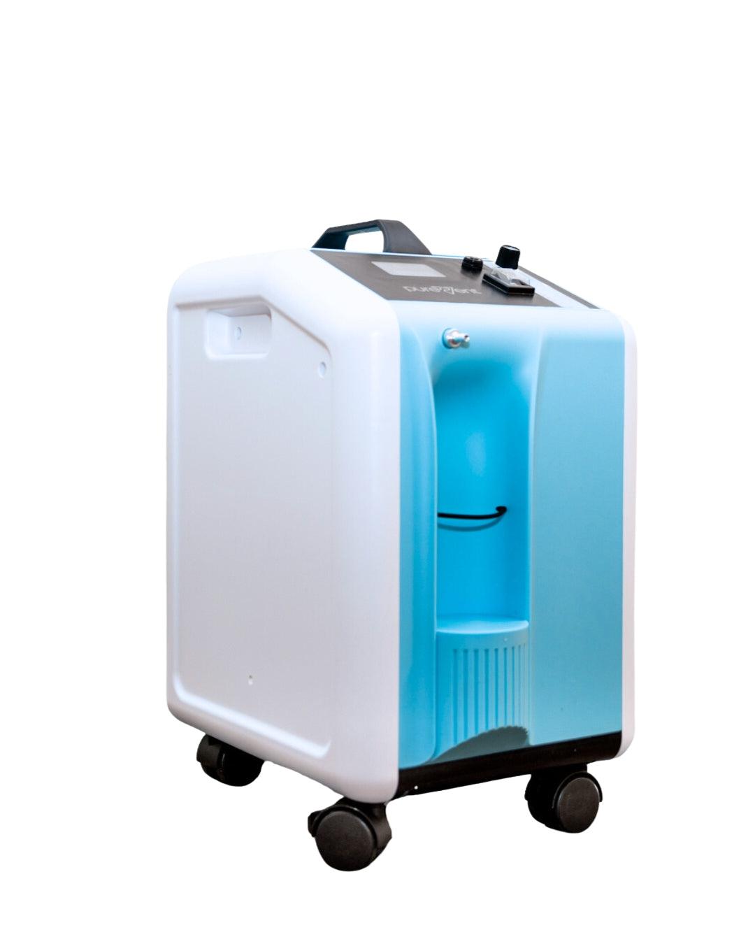 side view of PureVent 10L pet oxygen concentrator