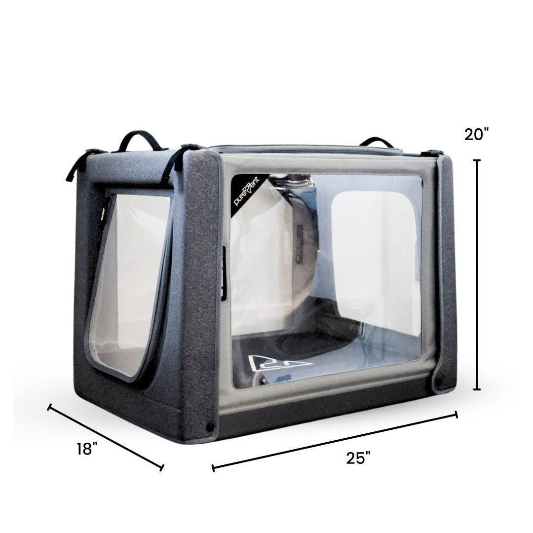 dimensions of medium purevent pet oxygen chamber