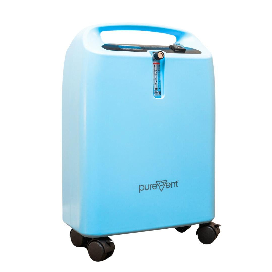side view of PureVent 5L pet oxygen concentrator
