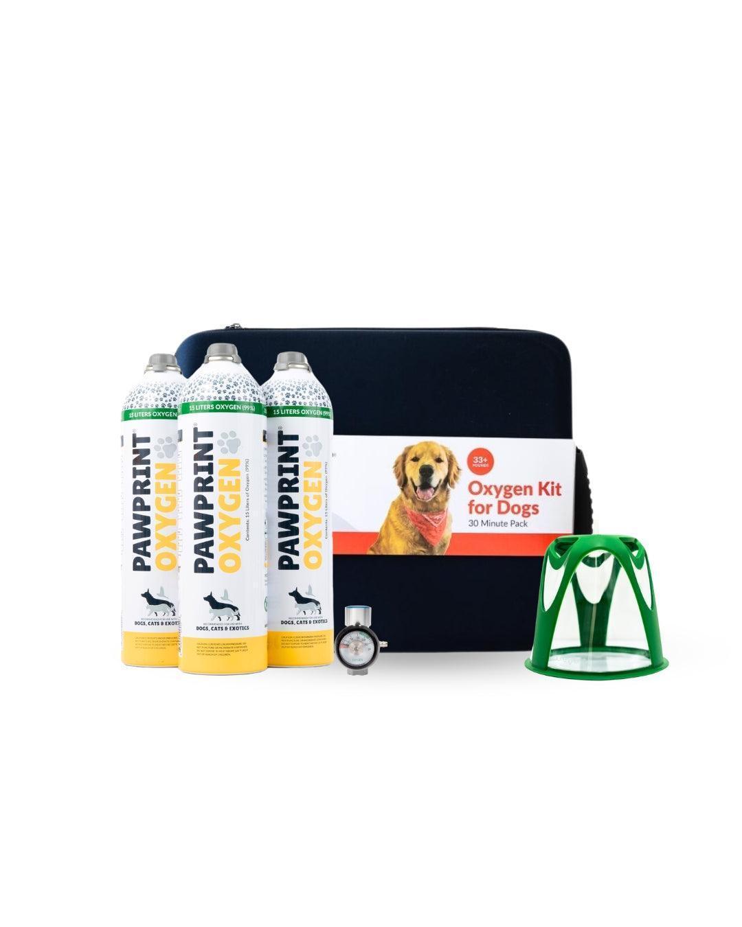 Oxygen Kit for Large Dogs over 33 lbs that comes with bundle