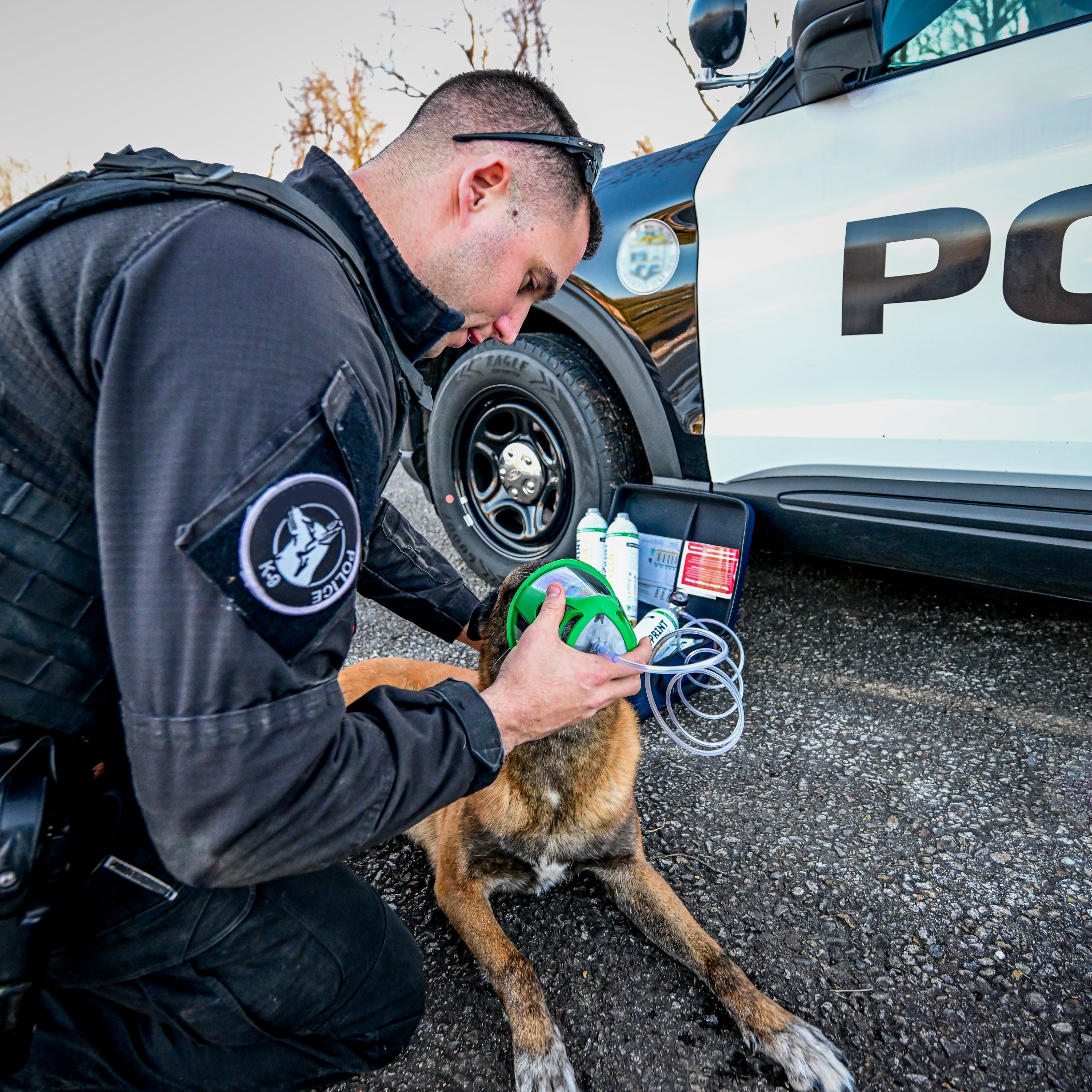 emergency oxygen for police unit dogs