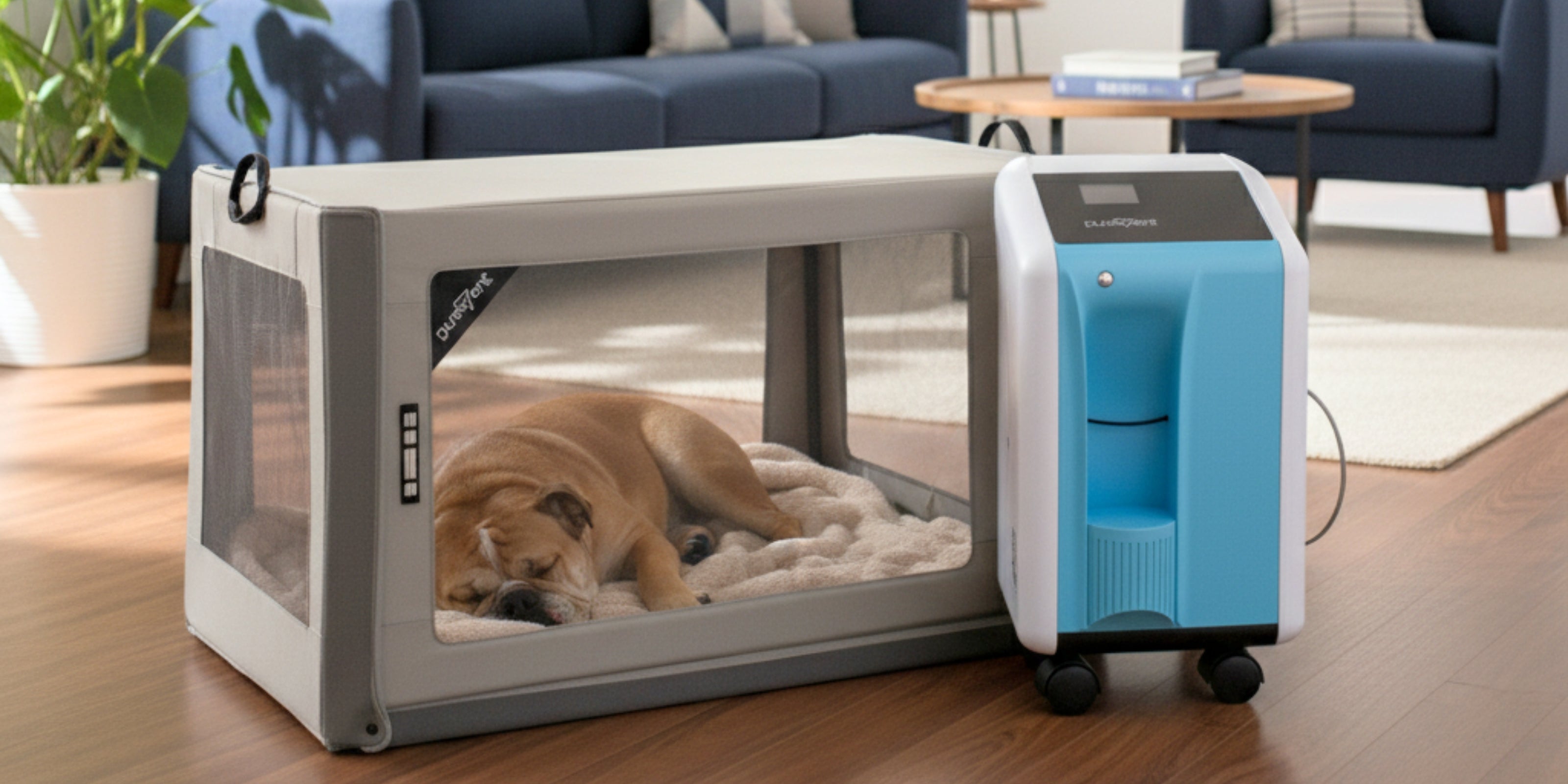 bulldog in oxygen chamber