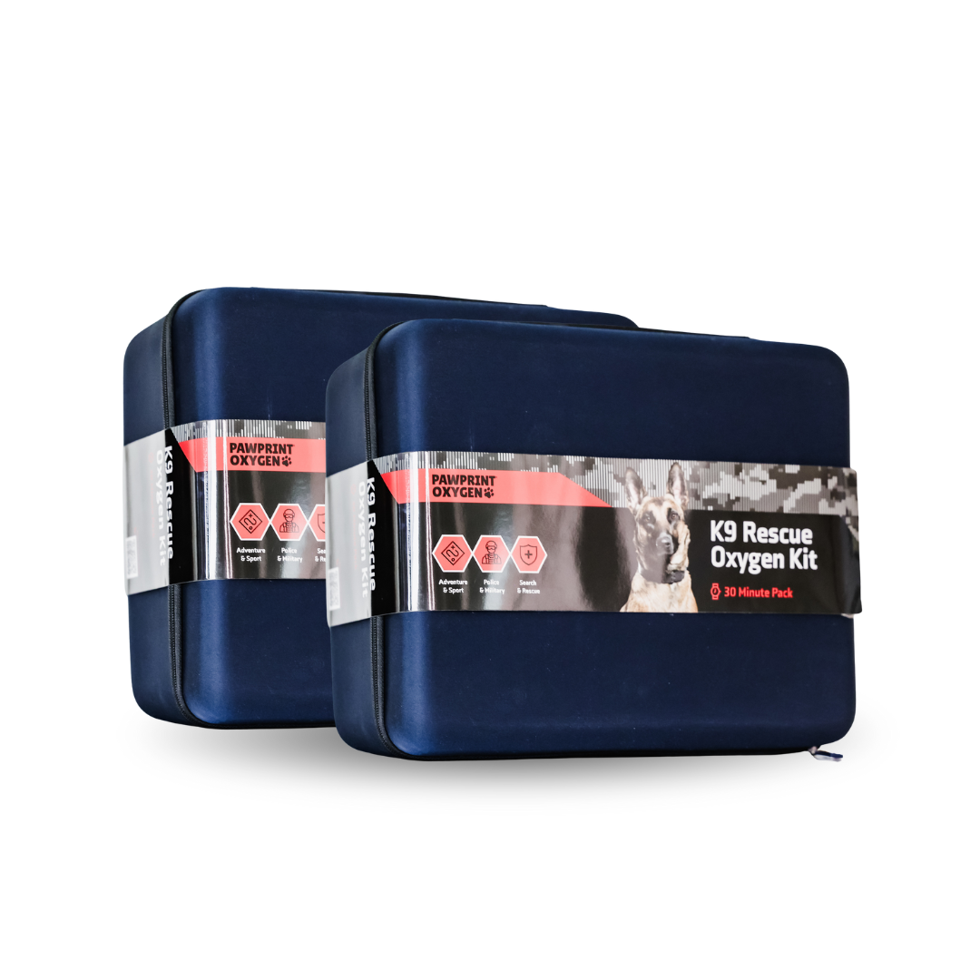 Two K9 Rescue Oxygen Kit packaging on a white background