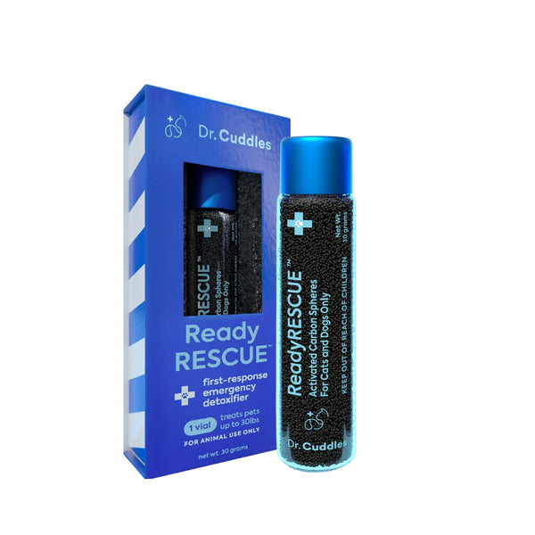 Dr. Cuddles Ready Rescue product with packaging on a white background
